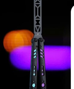 Armed Shark REP V2 Balisong Trainer - Black/Blue purple